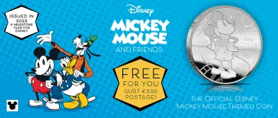 FREE Disney Mickey Mouse Coin - Just Pay Postage