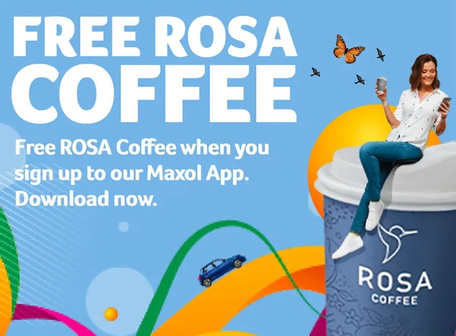 Get a FREE ROSA Coffee at Maxol!